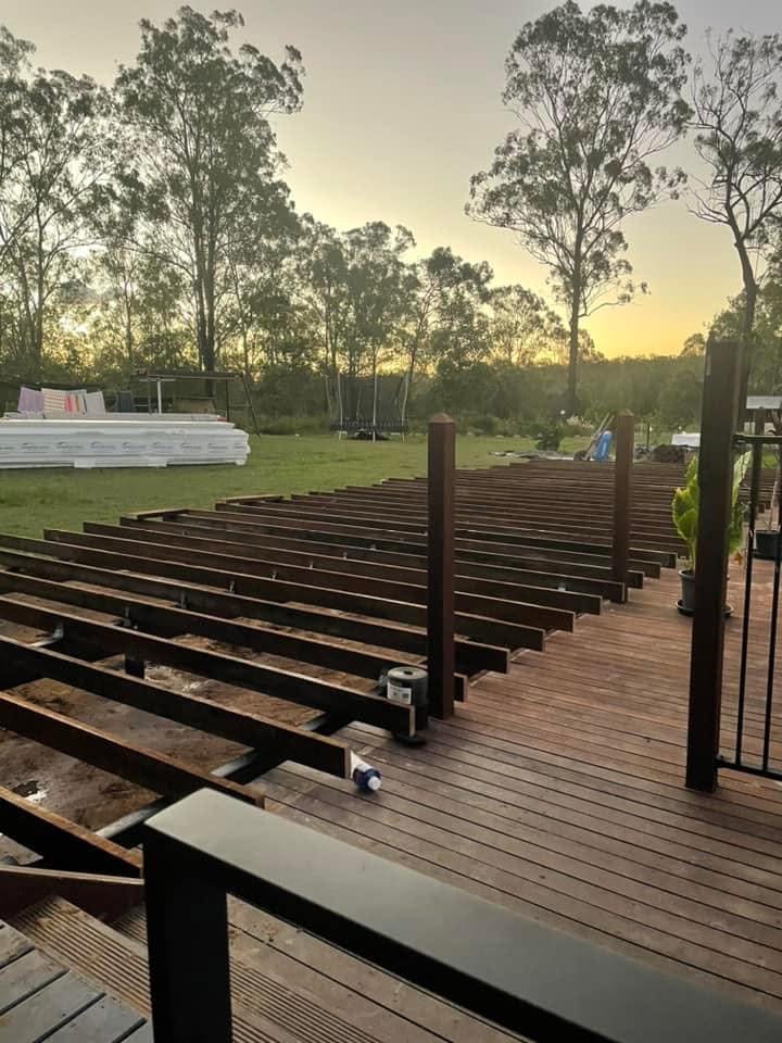 hardwood timber deck