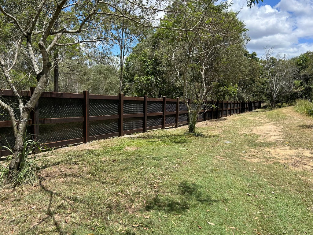 hardwood timber fence post and rail on acreage property